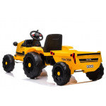 Elektrický traktor s vlečkou na diaľkové ovládanie 2,4G žltá 